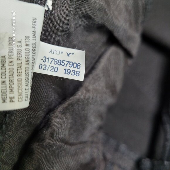 American Eagle Jeans 4 R Jegging Mid Rise Next Level Stretch Black Wash Denim - Picture 7 of 14